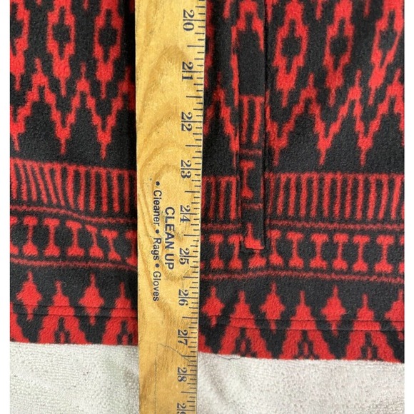 Chaps Ralph Lauren Southwest Aztec Fleece Sweater Vest Women’s 2XL XXL Red Black - Picture 6 of 7